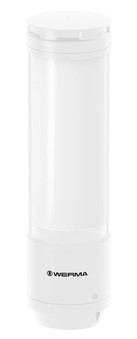 WERMA - eSIGN Colonne lum. LED 24VDC Multifonctions Multicolore Buzzer 9 niv. Blanche