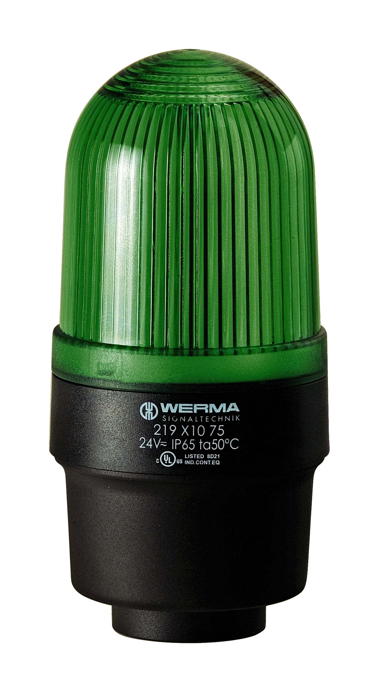 WERMA - Feu fixe - Serie 219 - 115VAC - Vert - Montage sur tube