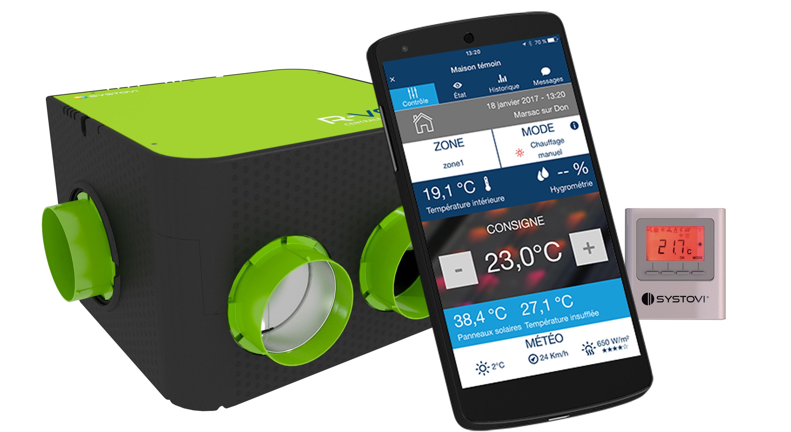 Systovi - Modul-R: centrale de traitement d'air inclus Smart-R : monitoring de l'energie