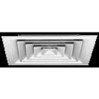 Aldes - Diffuseur carré fixe 4 voies aluminium blanc plafond AF 704 300x300 mm