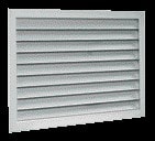 Aldes - Grille extérieure murale en alu anodisé pour air neuf / vicié AG 638 300x400mm