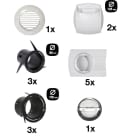 Aldes - Kit manchettes+bouches Auto pour T3/T4 extraction D125 /insufflation D80