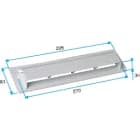 Aldes - Auvent maçonnerie extérieur - 295x83x30 mm - blanc