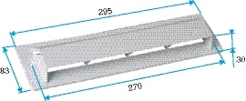 Aldes - Auvent maçonnerie extérieur GES 125 149x149x38 mm - ivoire