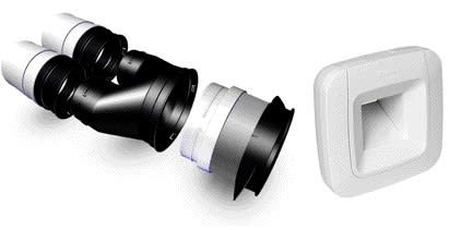 Aldes - Kit Optiflex® BDH Cuisine PUSH C51 diamètre 125mm