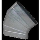 Aldes - Coude horizontal oblong galvanisé CHO à 45° - L 700mm x H 165mm