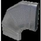 Aldes - Coude horizontal oblong galvanisé CHO à 90° - L 700mm x H 165mm