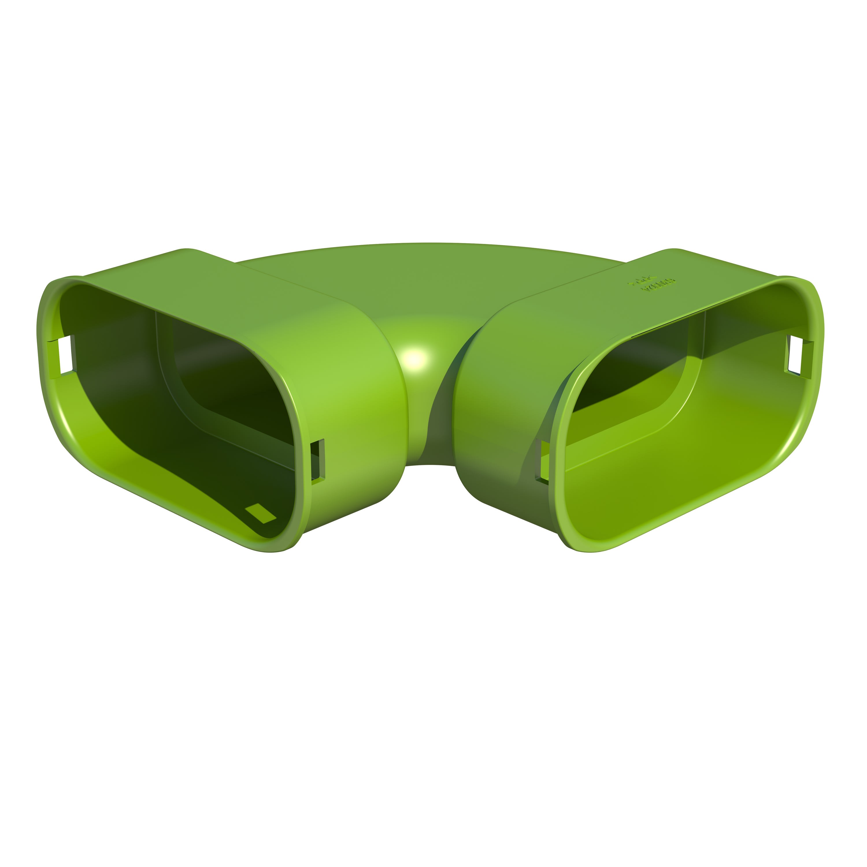 Aldes - Coude horizontal OPTIFLEX PRO pour conduit oblong 100X50