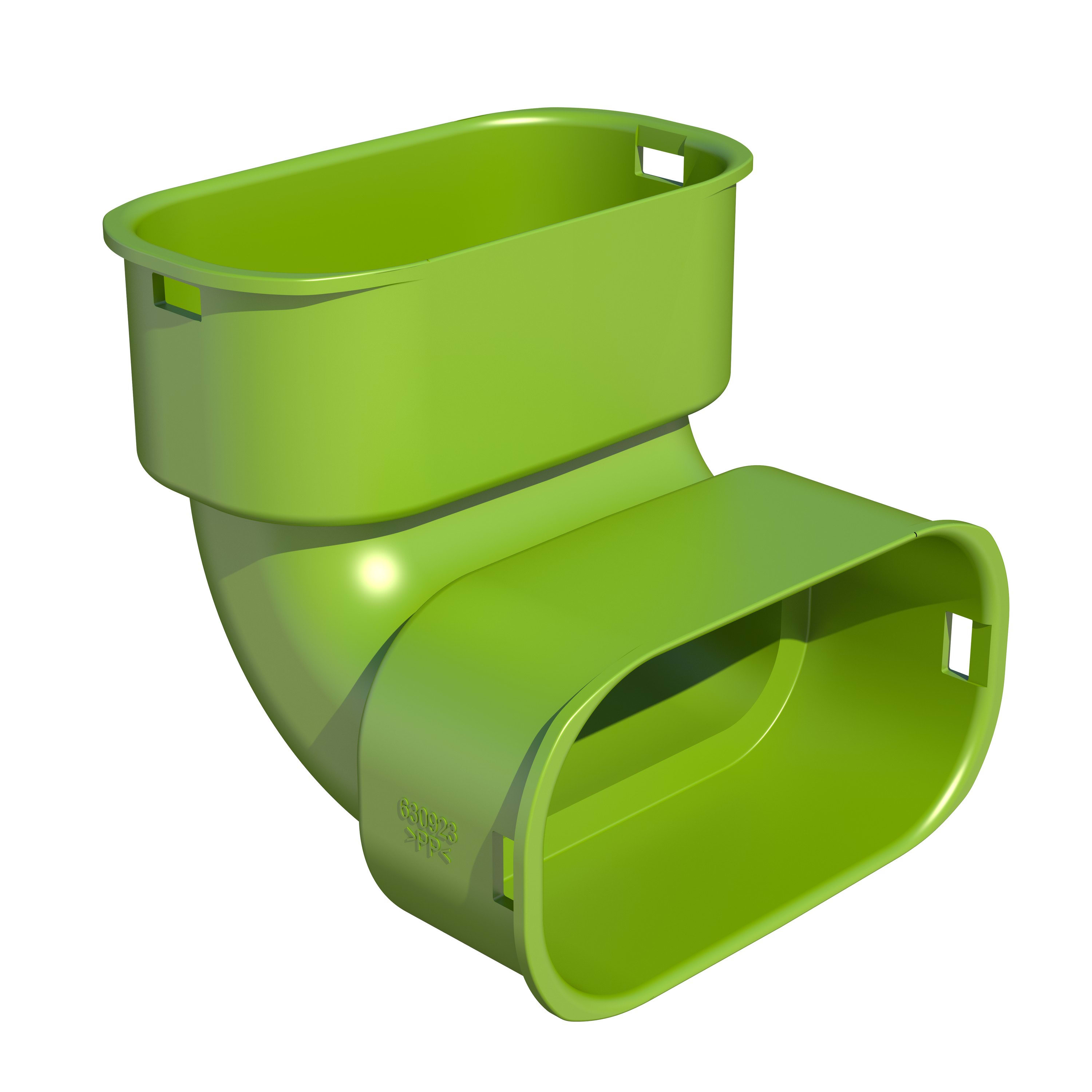 Aldes - Coude vertical OPTIFLEX PRO pour conduit oblong 100X50