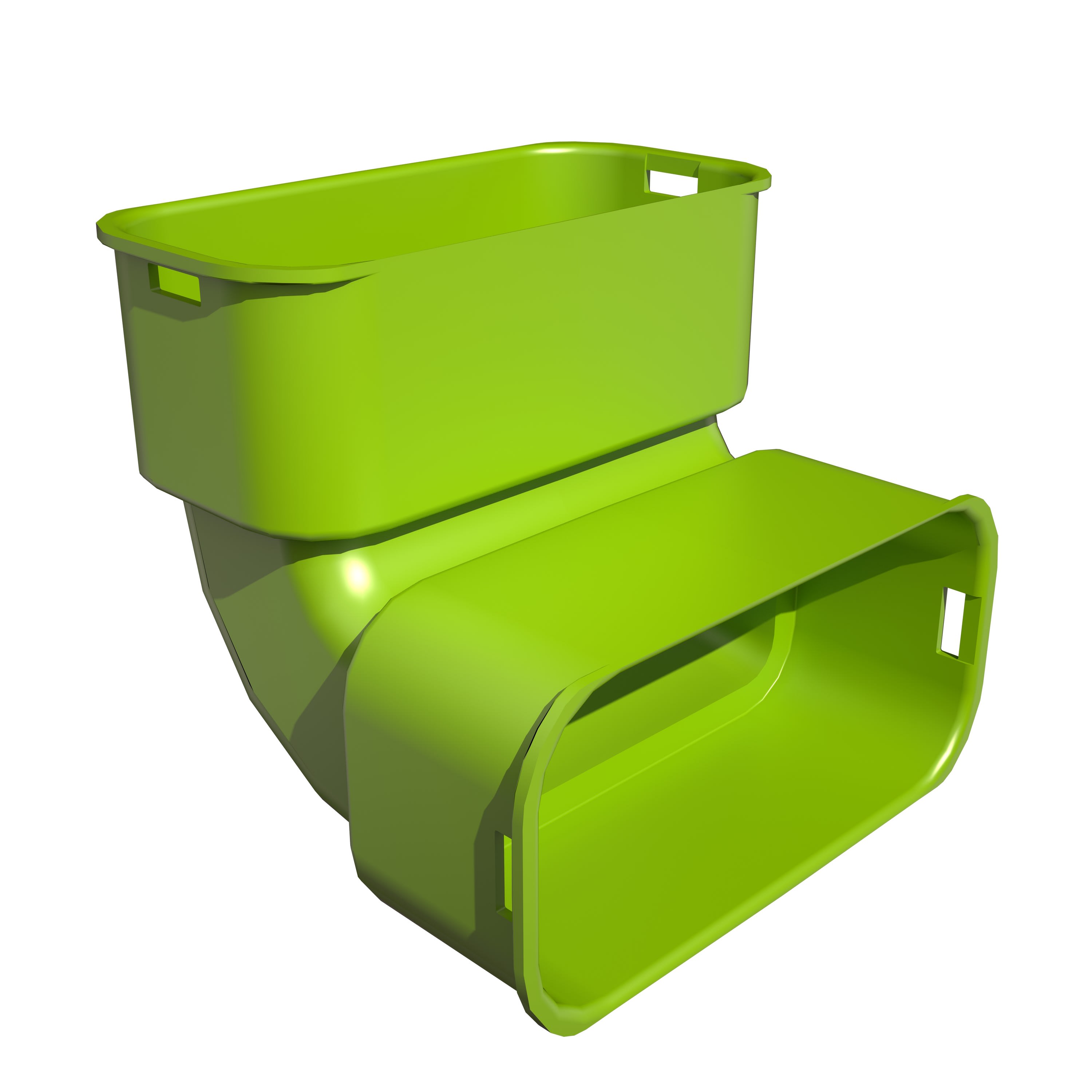 Aldes - Coude vertical OPTIFLEX PRO pour conduit oblong 130X60