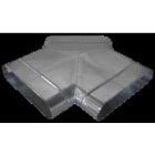 Aldes - Culotte oblonque horizontale galvanisé CSH à 90°- L 410mm x H 165mm