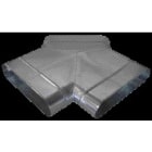 Aldes - Culotte oblonque horizontale galvanisé CSH à 90°- L 325mm x H 130mm