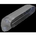 Aldes - Coude vertical oblong galvanisé CVO à 90° - L 645mm x H 265mm