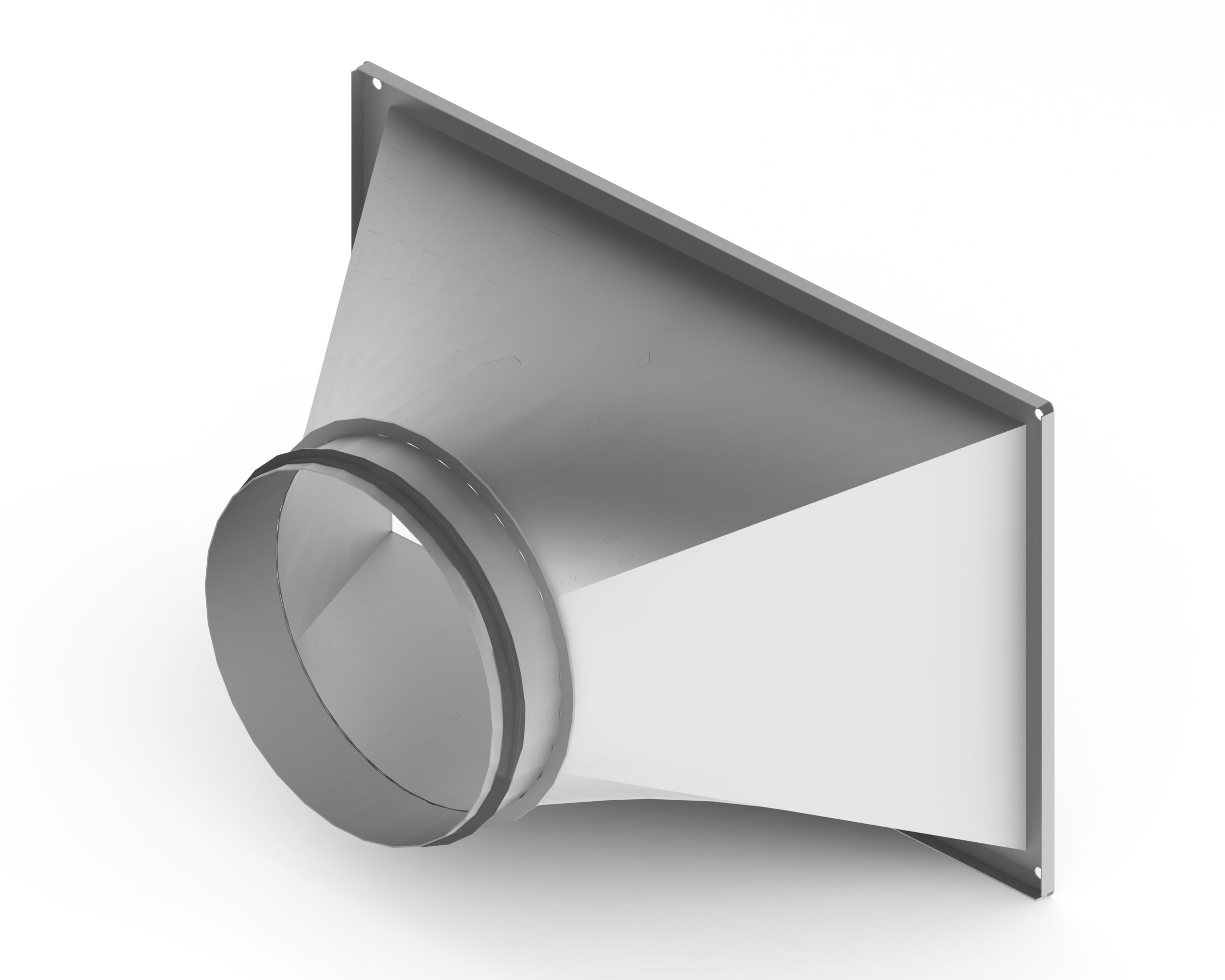 Aldes - Pièce de transformation rectangulaire circulaire pour CX3030 - D315 - 1 pièce