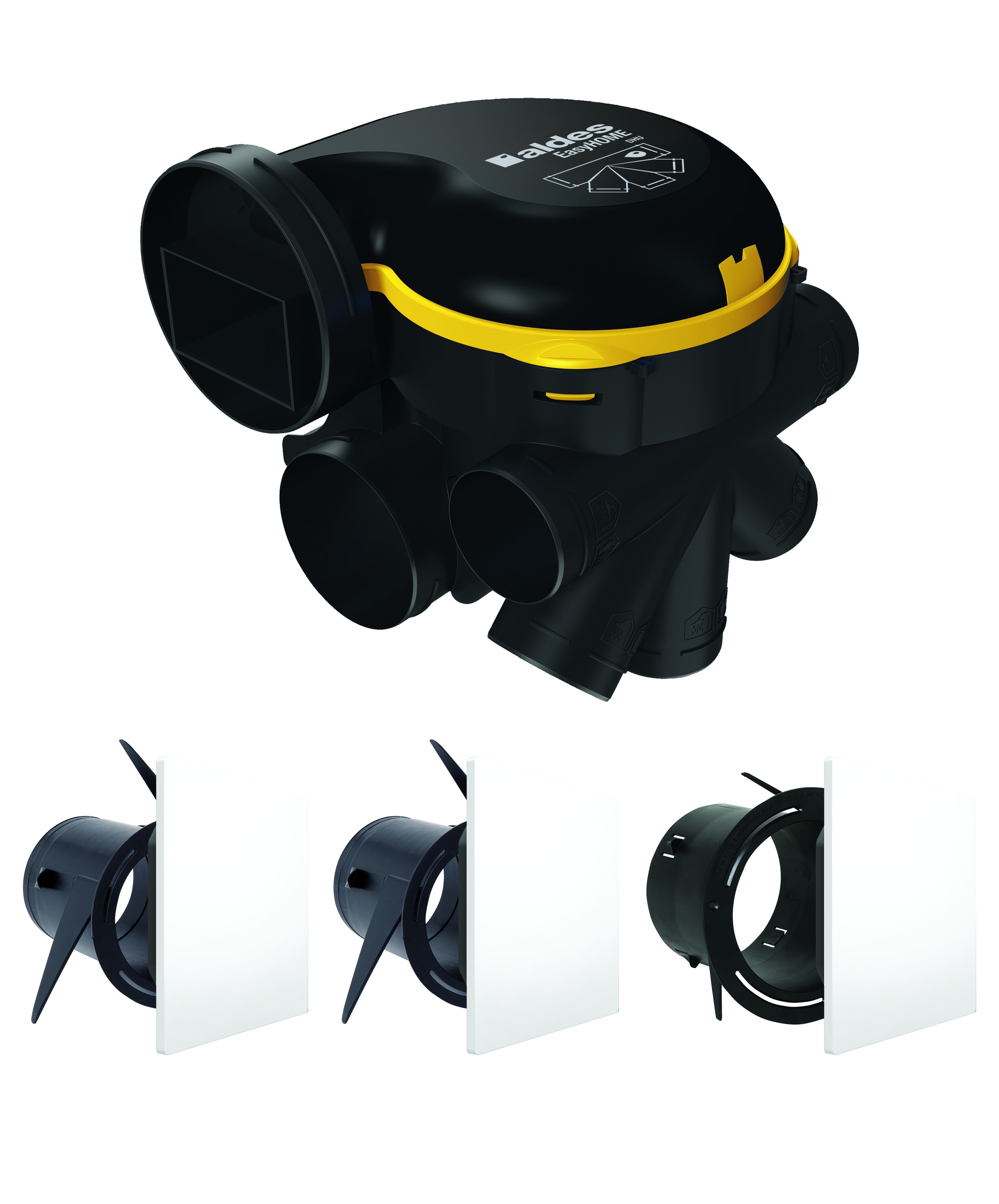 Aldes - Kit VMC Simple flux EasyHOME Auto DHU + 3 grilles design ColorLINE®