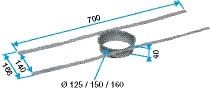 Aldes - Fixation pour tuile à douille - Diamètre 125 mm
