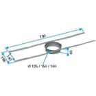 Aldes - Fixation pour tuile à douille - Diamètre 150 mm