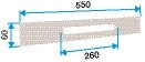 Aldes - Flasque adaptation long 550x60 mm pour Module Encastré - Acier époxy - blanc