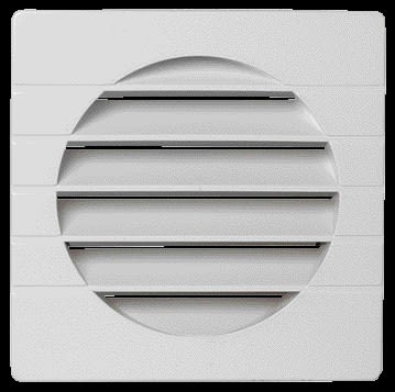 Aldes - Auvent maçonnerie extérieur GEB 125 149x149x38 mm - blanc