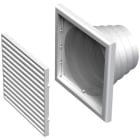 Aldes - Grille extérieure carrée GPA 186x186 mm plastique - blanc