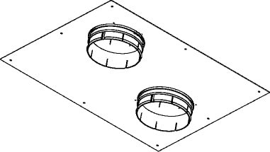 Aldes - Nourrice de passage plafond pour InspirAIR® Side 370