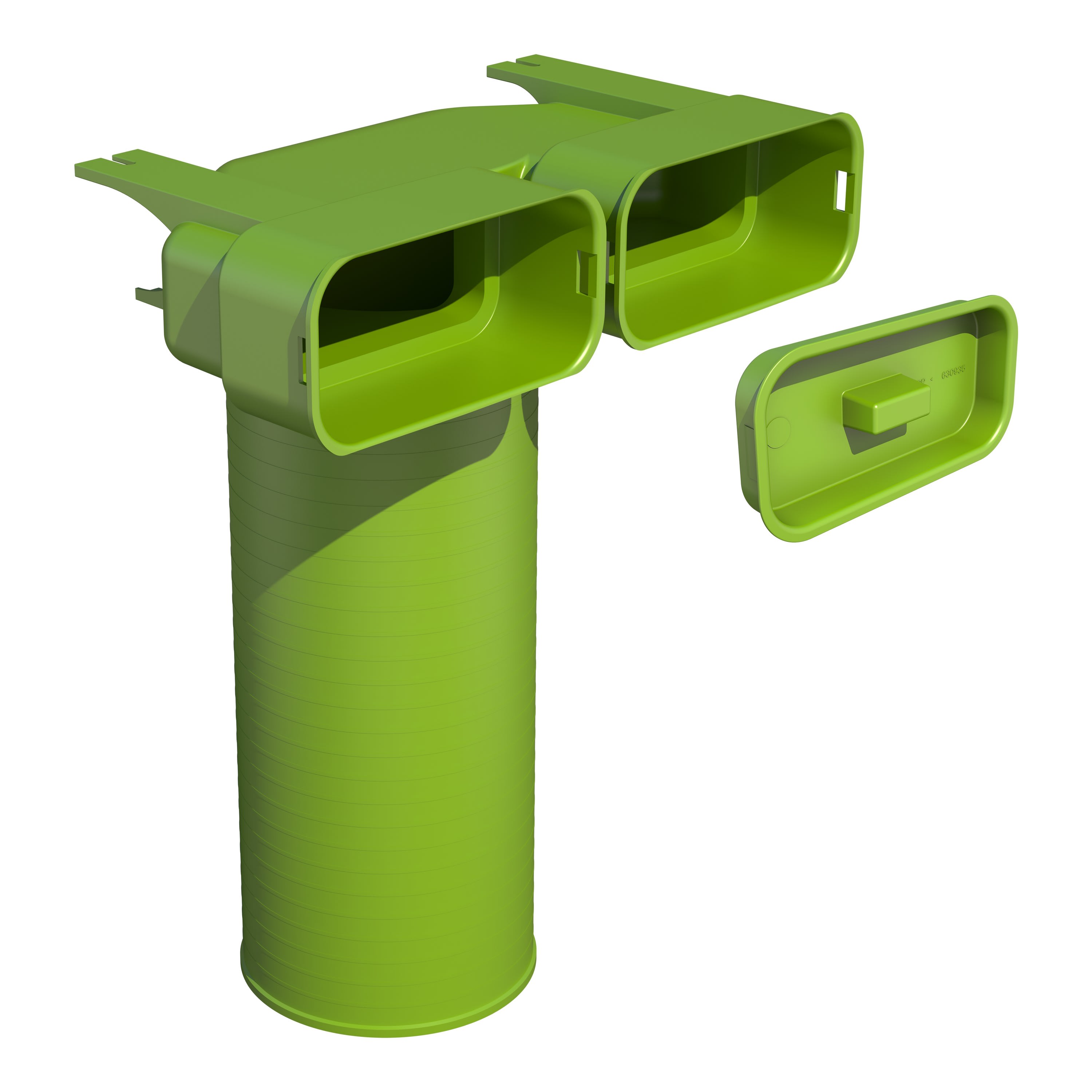 Aldes - Manchettte coudée pour 2 conduits oblongs OPTIFLEX PRO 130X60 et une bouche D125