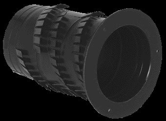 Aldes - Manchette vahinée  diamètre 80 hauteur 133 mm + rondelle