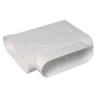 Aldes - Té Minigaine blanc 90° horizontal équivalent D125 (60x200)