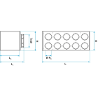 Aldes - Caisson métallique Optiflex 20 piquages conduit circulaire avec entrée D.160-B