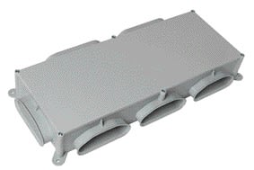 Aldes - Caisson PE plastique Optiflex 5 piquages pour conduit ovale