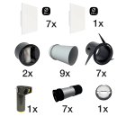 Aldes - Kit OPTIFLEX® + ColorLINE D80 pour 1 cuisine + 2 bains + 5 branches insufflation