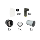 Aldes - Kit OPTIFLEX® + ColorLINE D125 : 1 cuisine + 2 bains + 5 branches insufflation