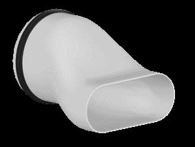 Aldes - Entonoir caisson PE plastique Optiflex D125 vers 1 barre
