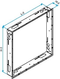 Aldes - Contre-cadre volet OPTONE-H + Grille - 400x650