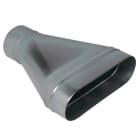Aldes - Réduction concentrique oblongue cylindrique RCOC-L 350 x H 100mm-Diamètre 200mm
