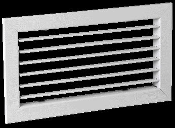 Aldes - Grille double déflexion de soufflage en acier SC 102D fixation par clips 500x150