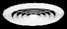 Aldes - Diffuseur circulaire concentrique fixe en acier blanc SC 831 D355