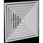 Aldes - Diffuseur fixe isolé + plenum dalle plafond 600x600 acier blanc SF704R TP D200