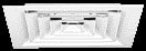 Aldes - Diffuseur carré fixe 4 voies acier blanc plafond SF 704 472x472mm
