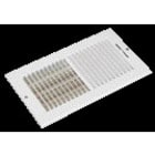 Aldes - Grille murale soufflage acier blanc avec registre intégré SR 356 305x102 mm