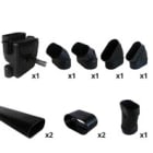 Aldes - Kit de conduits et accessoires 32X70mm pour passage vertical de cloison sèche