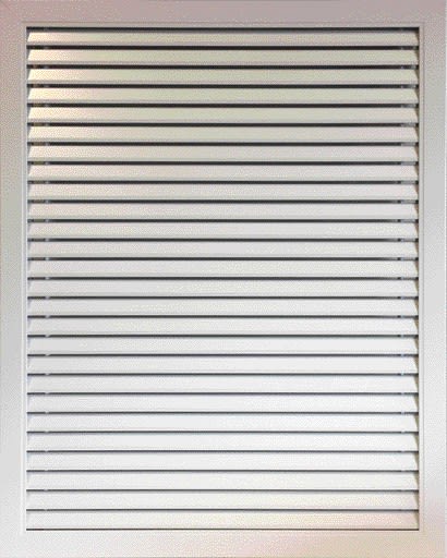Aldes - Grille Gridlined® reprise L300 x H710 RAL9016