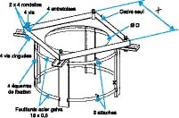 Aldes - Cadre sur Conduit cylindrique pour tourelles VELONE 4.5 / 7.2 / 10.5