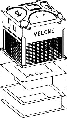 Aldes - Souche terrasse H330 VELONE F400-120 modèle 20.0 / 27.0 - embase 984 mm