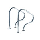 Astralpool - SORTIE BAIN INOX PLATINES A VISSER, tube D. 43mm, 80X80 Jeu de 2 Prix unitaire