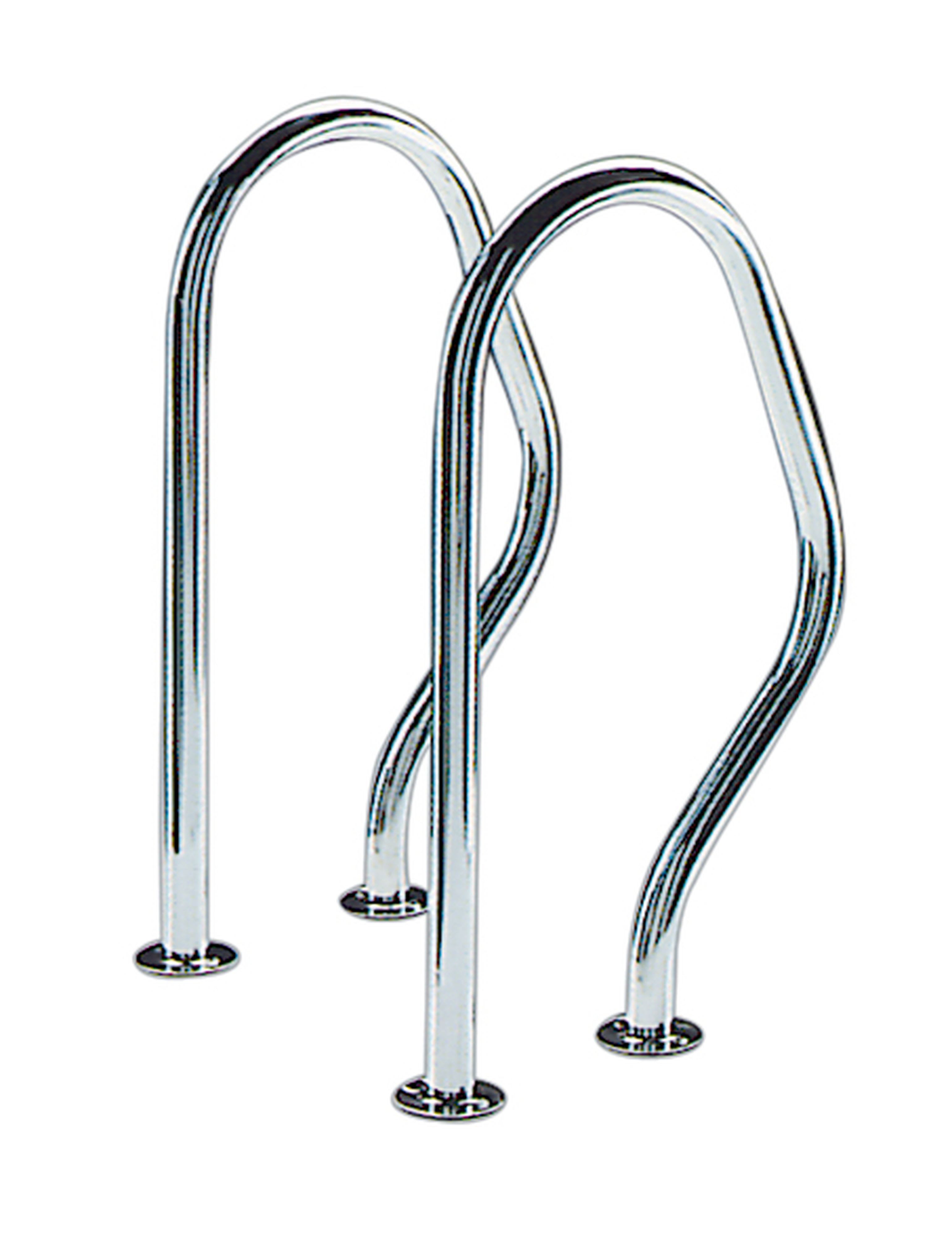 Astralpool - SORTIE BAIN INOX PLATINES A VISSER, tube D.43mm, 47X80 Jeu de 2 Prix unitaire
