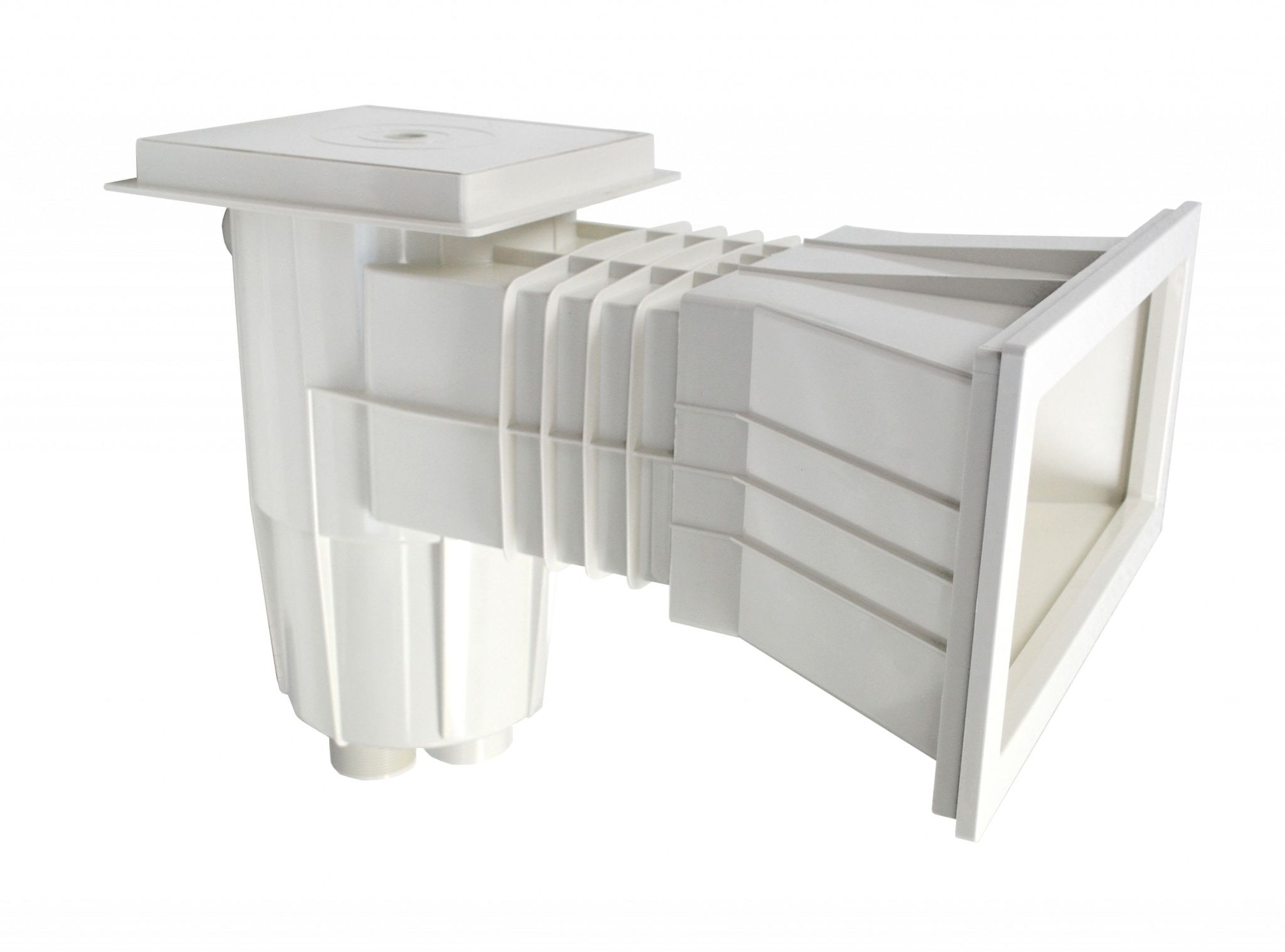 Astralpool - Skimmer Liner 15 Litres Couvercle Carre Grande Meurtriere Vis Parker Blanc