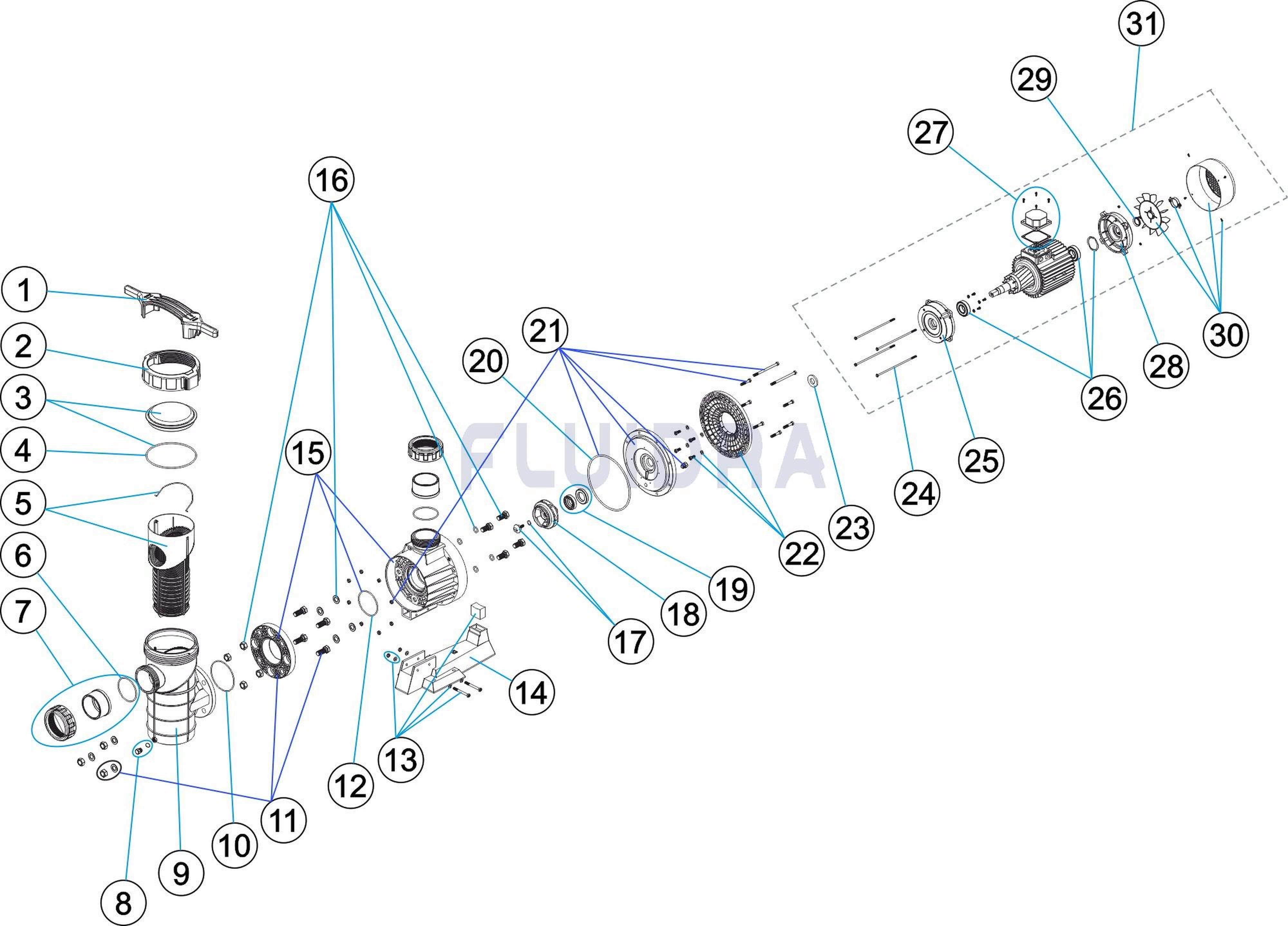 Astralpool - TURBINE 3,5CV SP 60 HZ