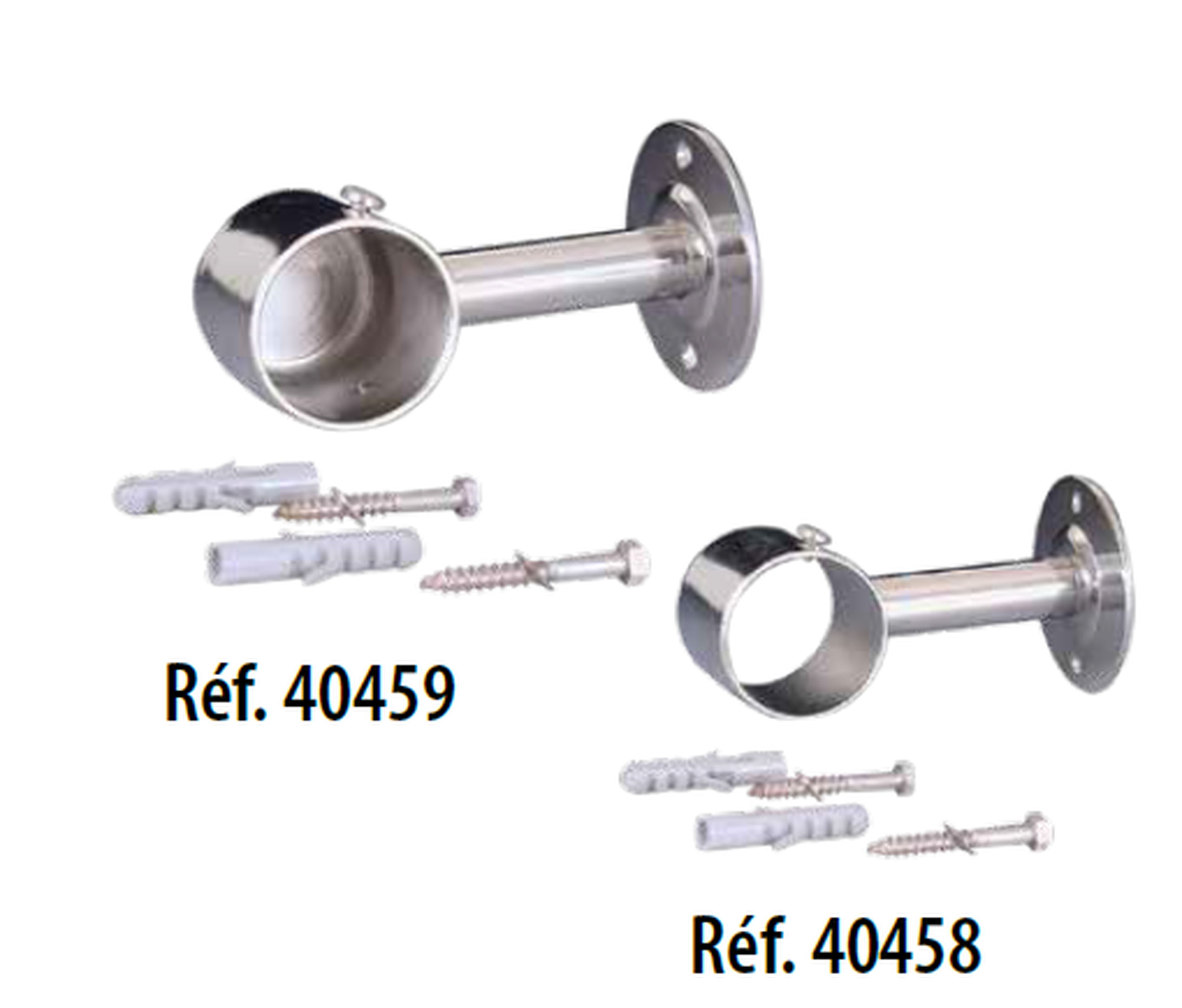 Astralpool - Fixation Platine Inox ASI-316L, extremite ouverte D.43mm