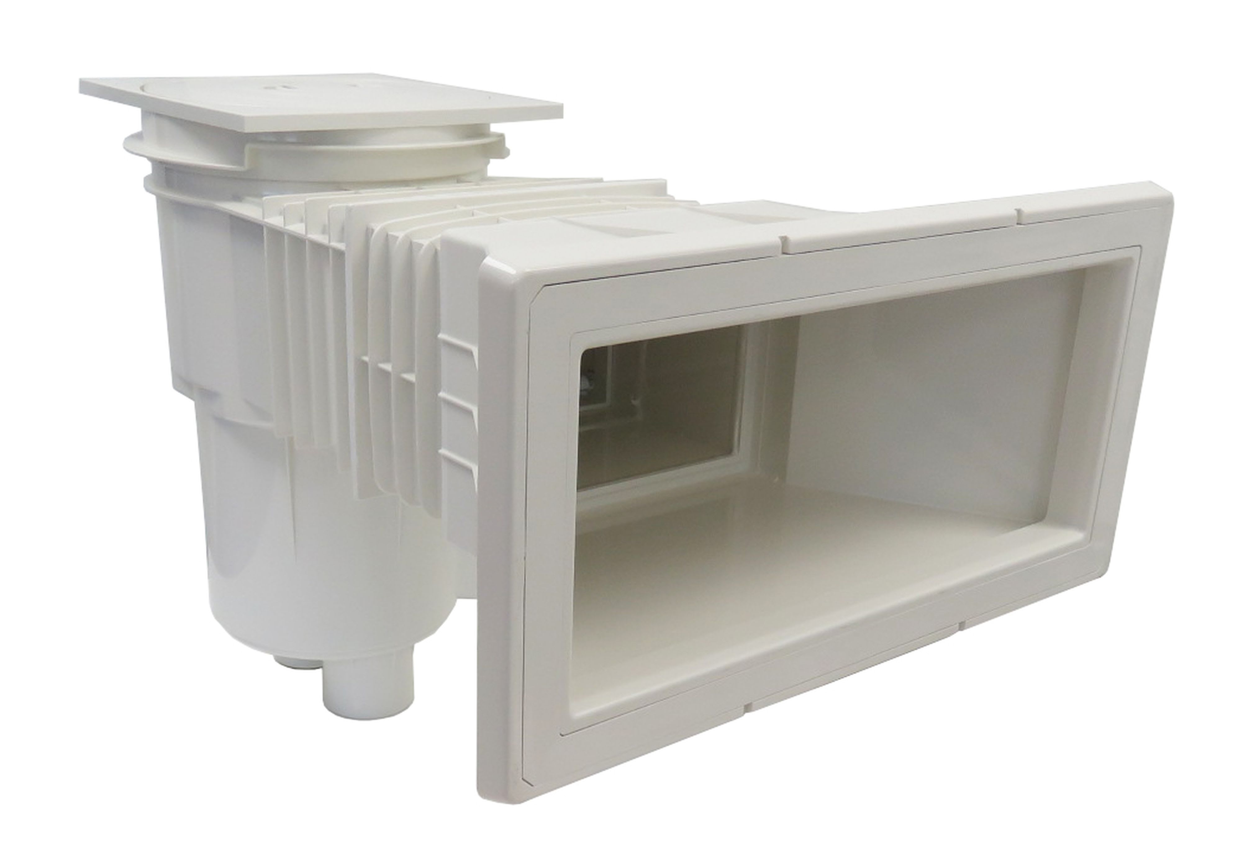 Astralpool - Skimmer Beton Prestige Couvercle Carre Grande Meurtriere Et Rallonge